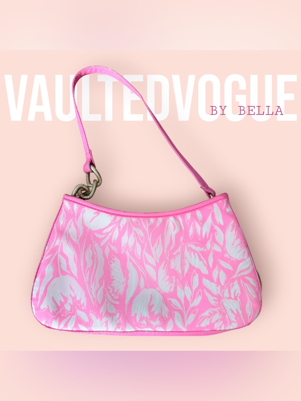 Lily Pulitzer Pink & White Floral Shoulder Bag